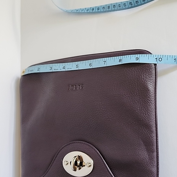 Suede Brand Turn Lock Crossbody Bag - Picture 11 of 15